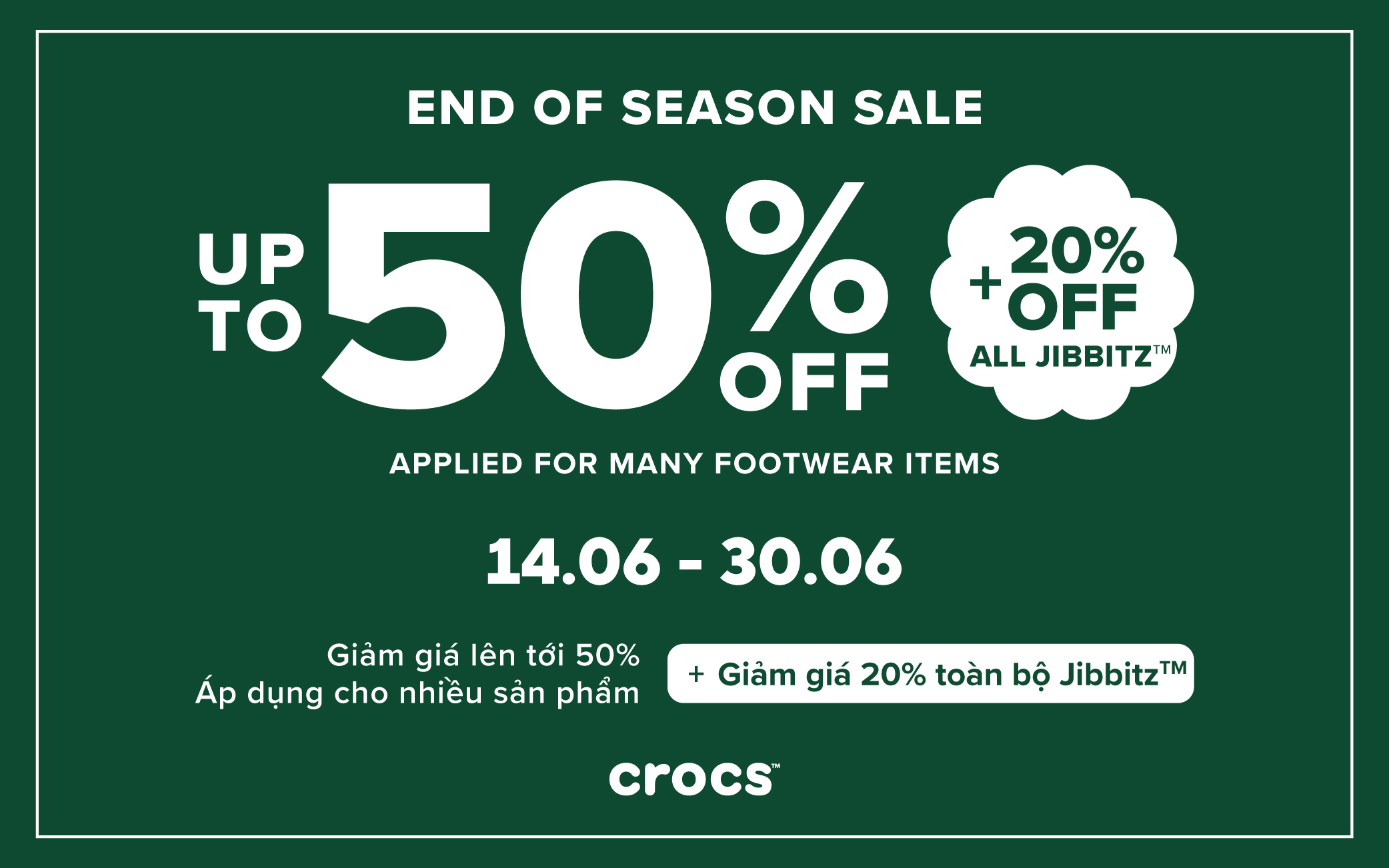 END OF SEASON SALE ĐẾN RỒI ĐÂY CROCS FANS ƠI