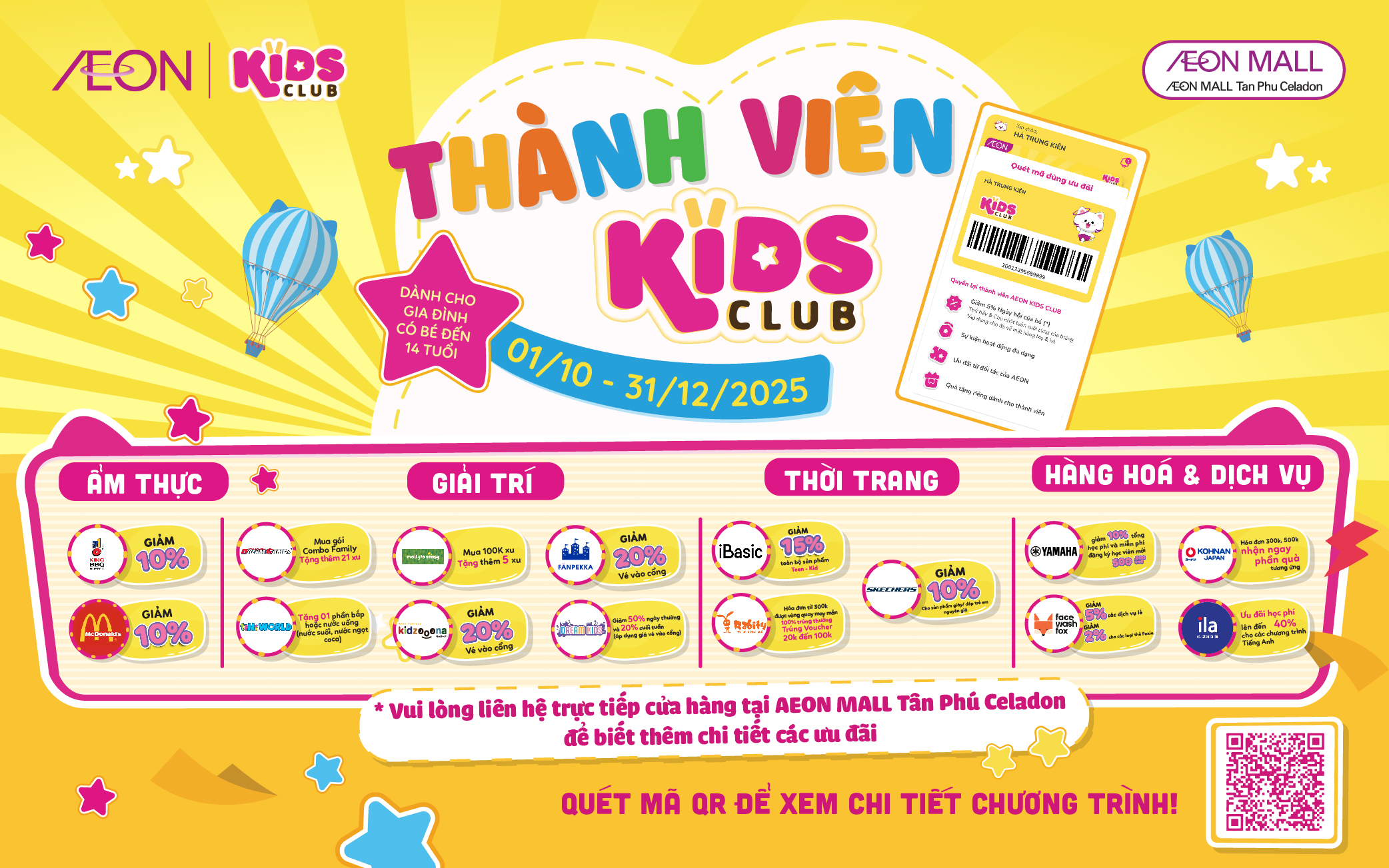 THÀNH VIÊN KIDS CLUB 01/10 - 31/12/2025