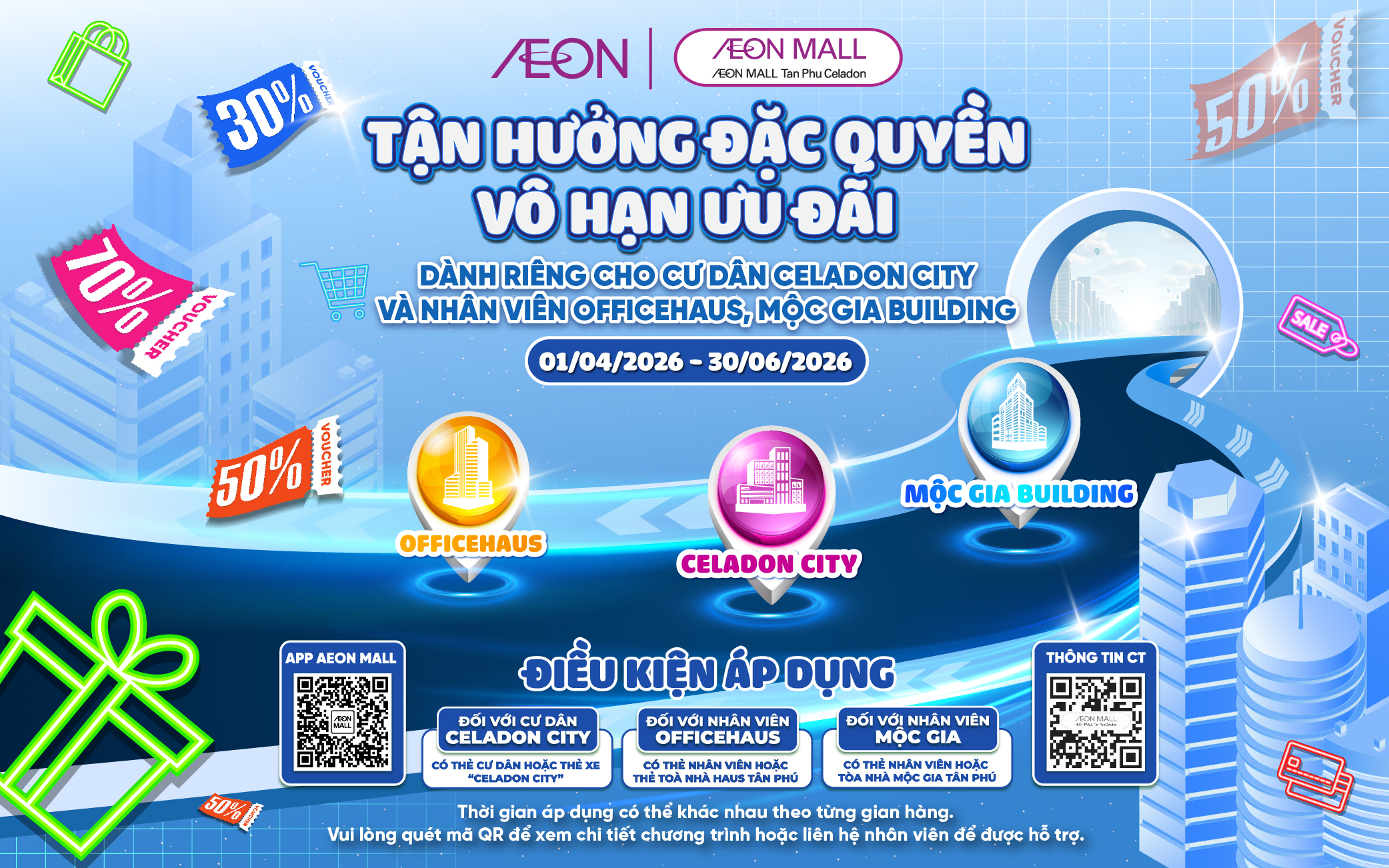 ƯU ĐÃI ĐỘC QUYỀN CHO CƯ DÂN CELADON CITY,  NHÂN VIÊN OFFICEHAUS VÀ MỘC GIA BUILDING | TỪ 01.04 - 30.06.2026