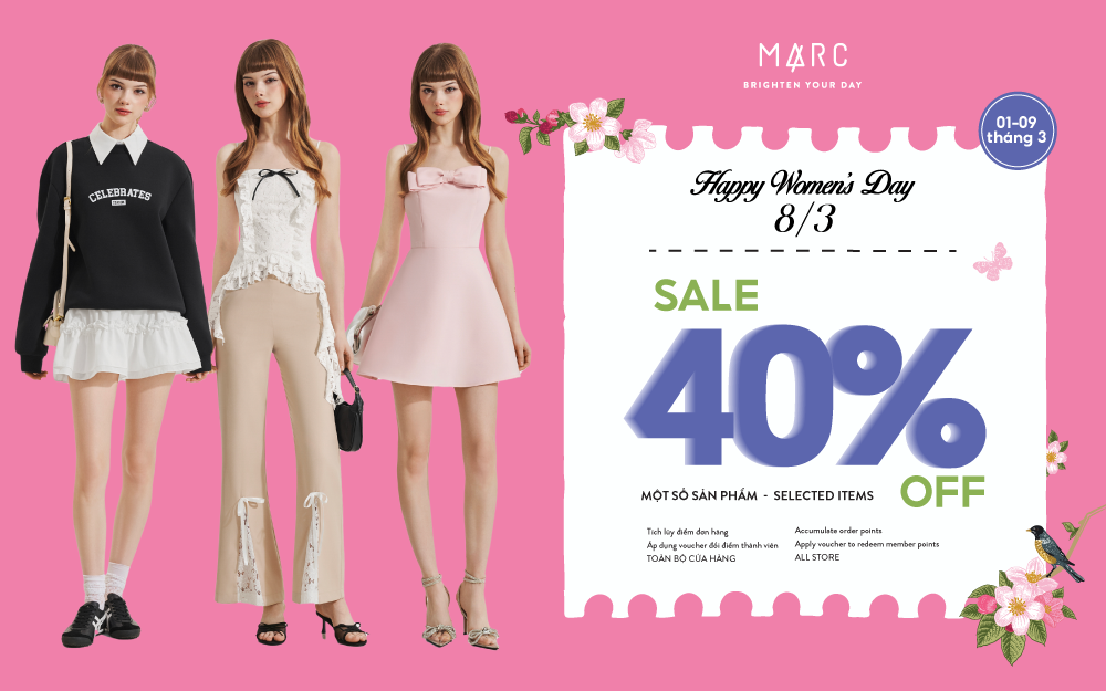 HAPPY WOMEN'S DAY | SALE 40% OFF