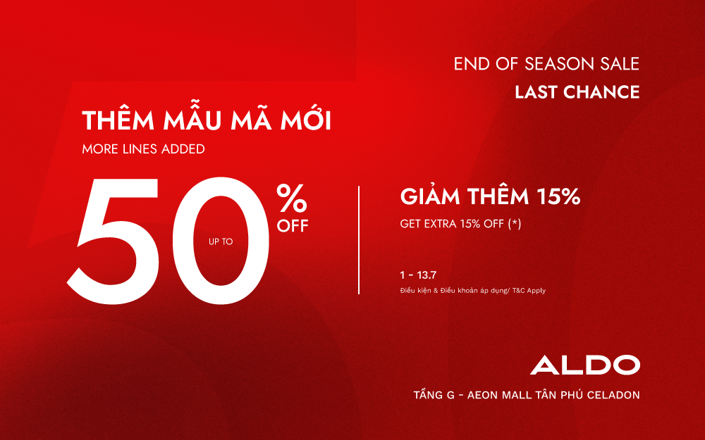 END OF SEASON SALE – ƯU ĐÃI LÊN ĐẾN 50% HÀNG NGÀN MẪU SALE MỚI