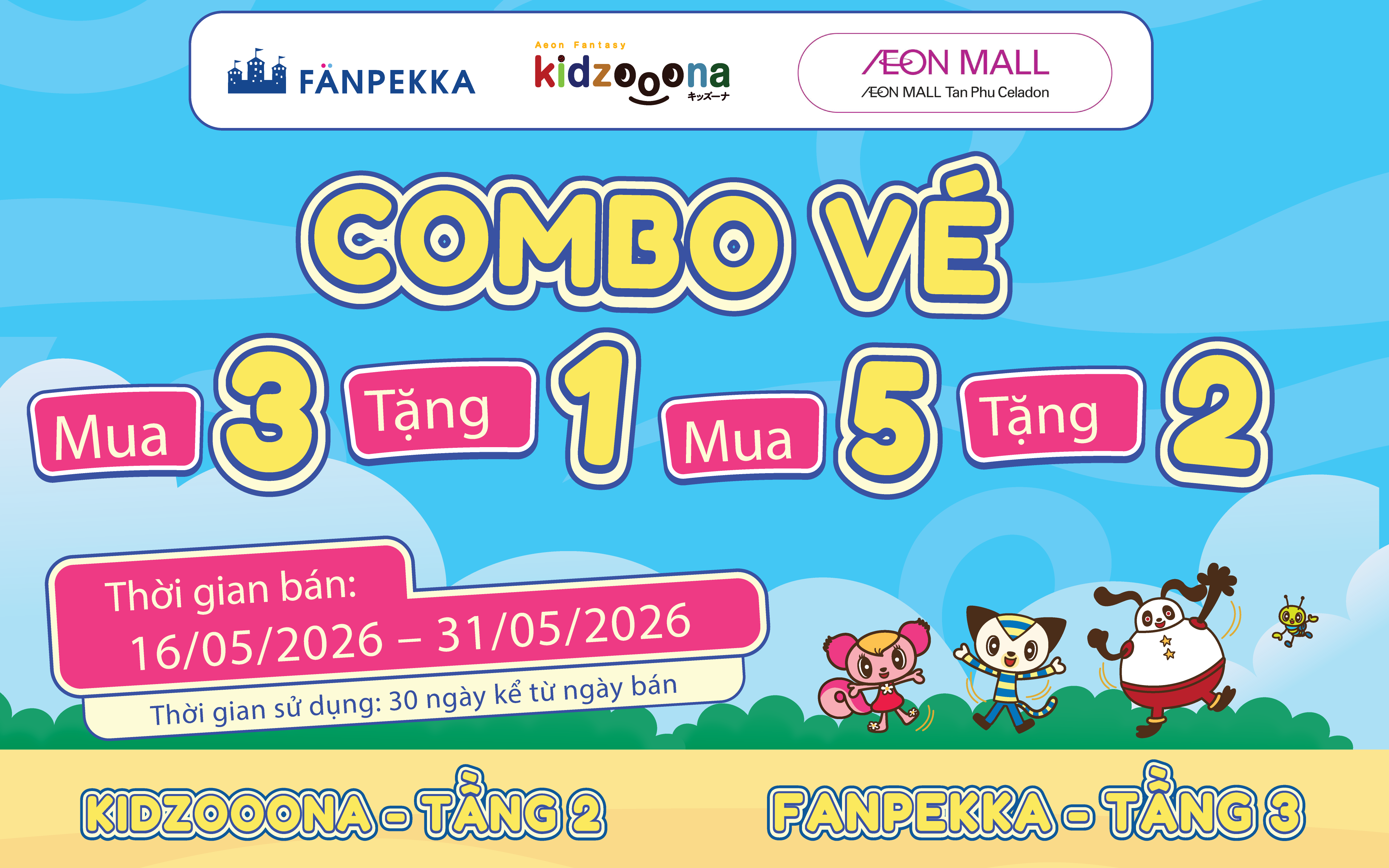 KIDZOOONA ĐÃ CÓ COMBO MUA 3 TẶNG 1, MUA 5 TẶNG 2