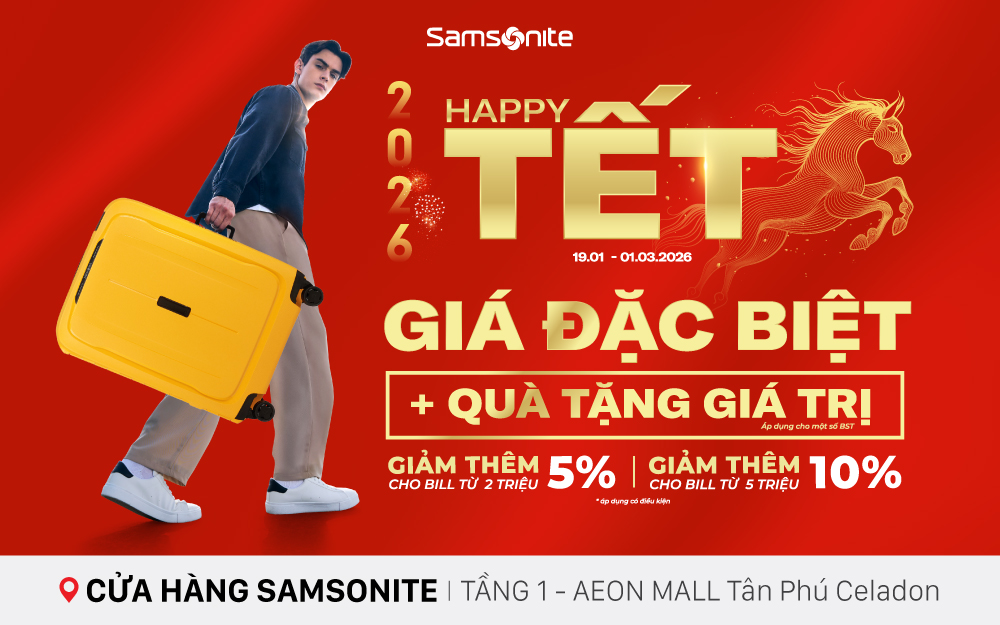 SAMSONITE | LÌ XÌ LỘC NĂM MỚI