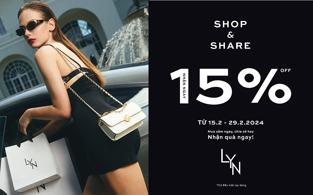 SHOP & SHARE 15% OFF