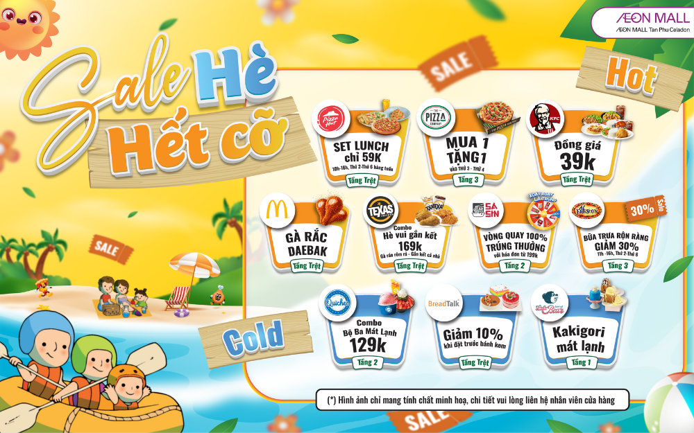 SALE HÈ HẾT CỠ – CHÀO DEAL ĂN UỐNG TẠI GẦN 10 THƯƠNG HIỆU ĐÌNH ĐÁM