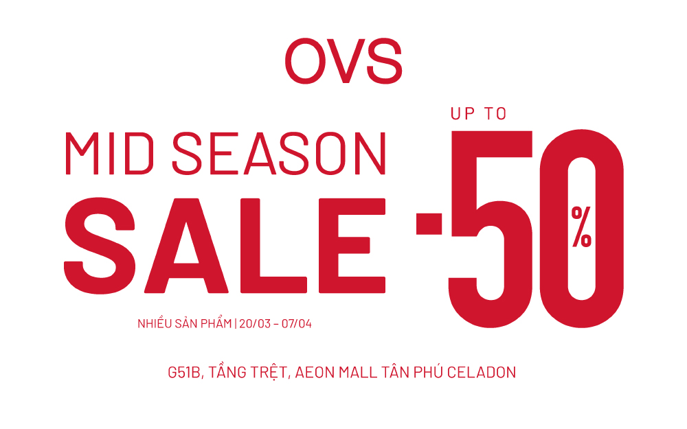 OVS MID SEASON SALE - SALE UP TO 50% OFF MANY ITEMS