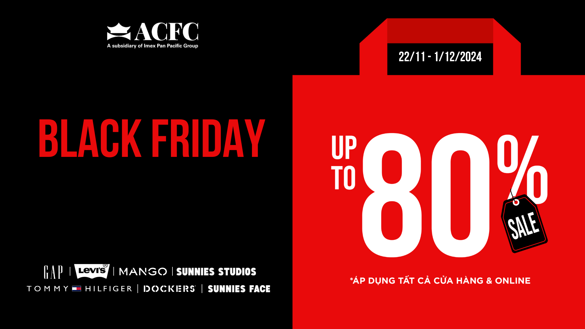 ACFC BLACK FRIDAY- SALE UP TO 80% – THIÊN ĐƯỜNG CHO TEAM YÊU HÀNG HIỆU VỚI GIÁ CHỈ TỪ 199K!