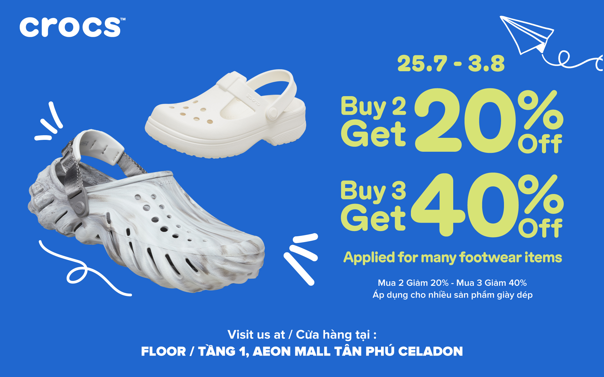 CROCS LÊN DEAL XINH, XẬP XÌNH 'LÊN LỚP'