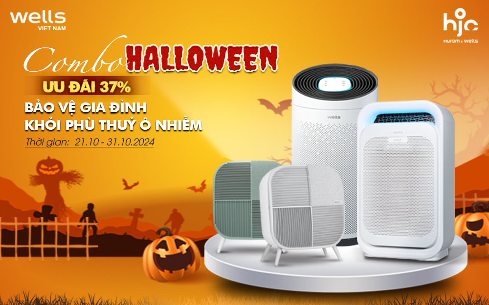 COMBO WELLS HALLOWEEN - BẢO VỆ GIA ĐÌNH KHỎI "PHÙ THỦY" Ô NHIỄM