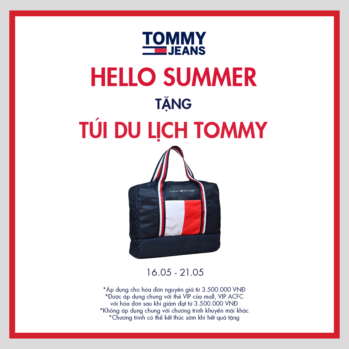 TOMMY HILFIGER | HELLO SUMMER - TẶNG TÚI DU LỊCH TOMMY