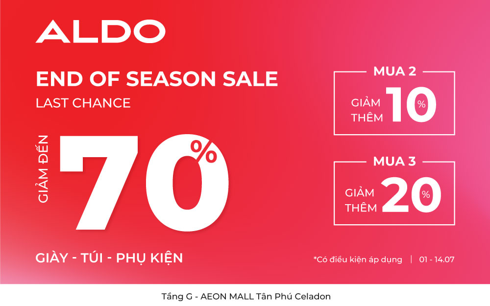 ALDO | DEAL CHỒNG DEAL SALE UP TO 70%