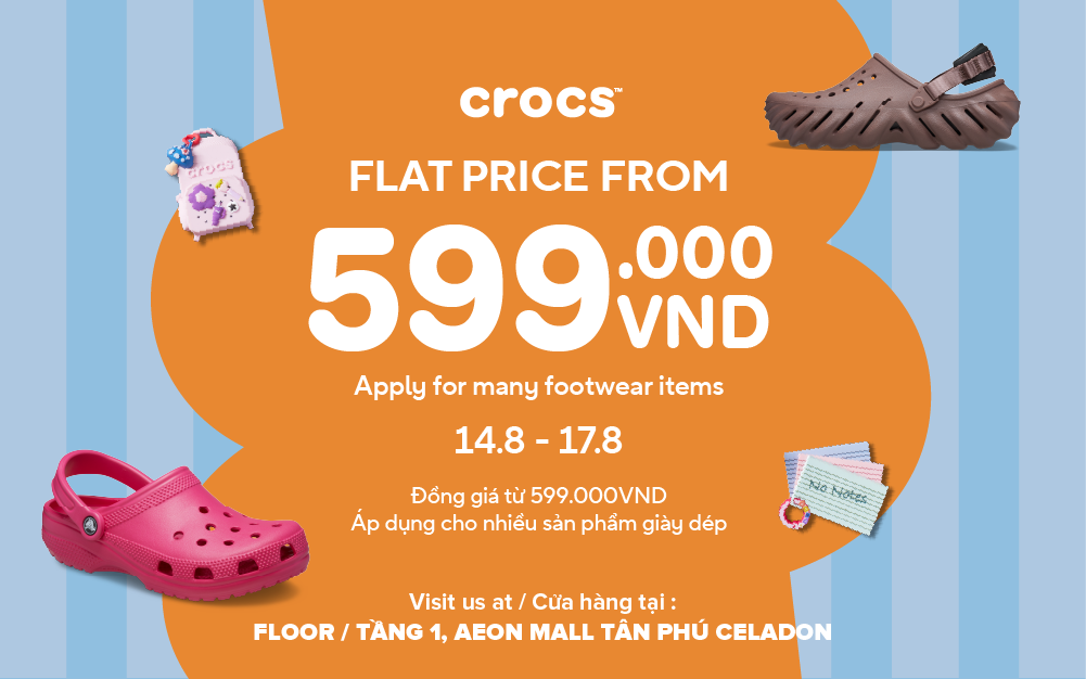 CROCS ĐỒNG GIÁ, SẮM THẢ GA
