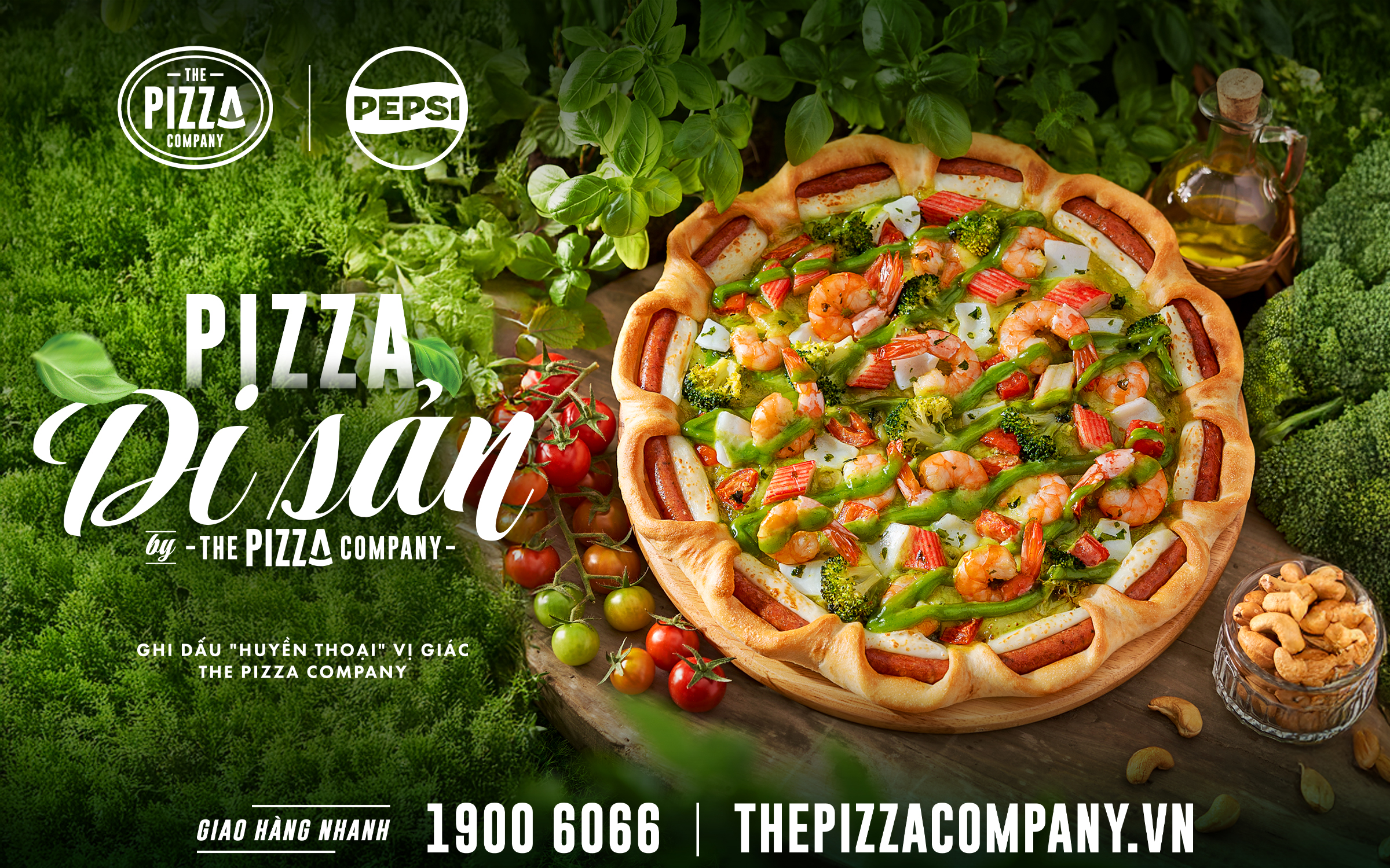 PIZZA HẢI SẢN XỐT PESTO XANH