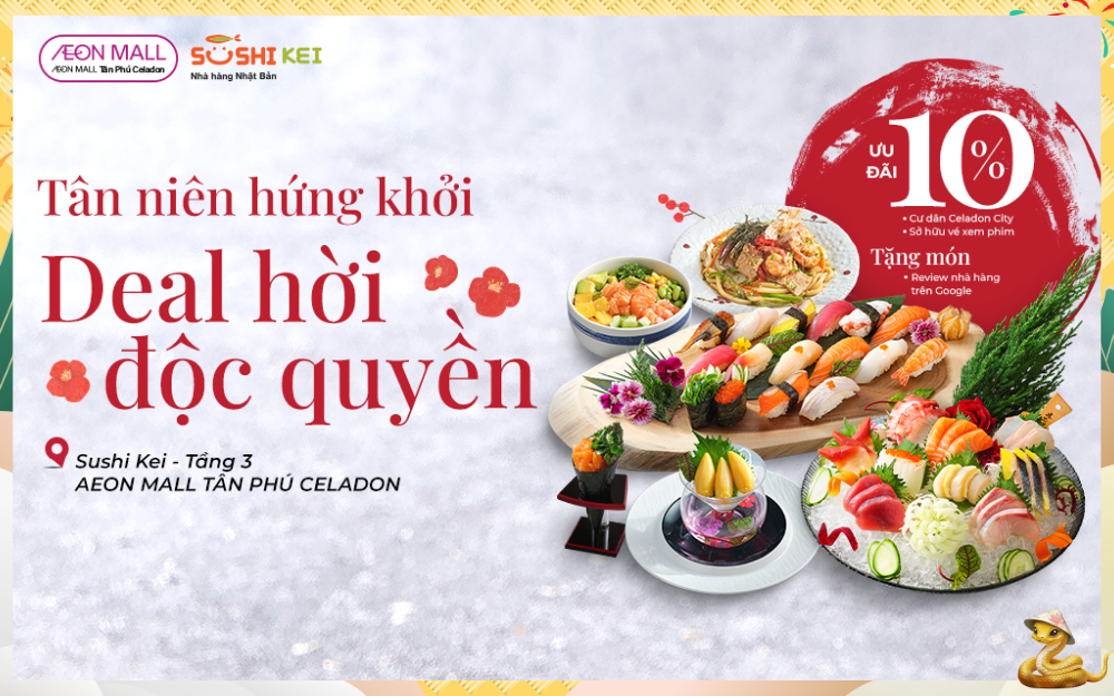 DEAL ĐỘC QUYỀN TẠI AEON MALL TÂN PHÚ CELADON