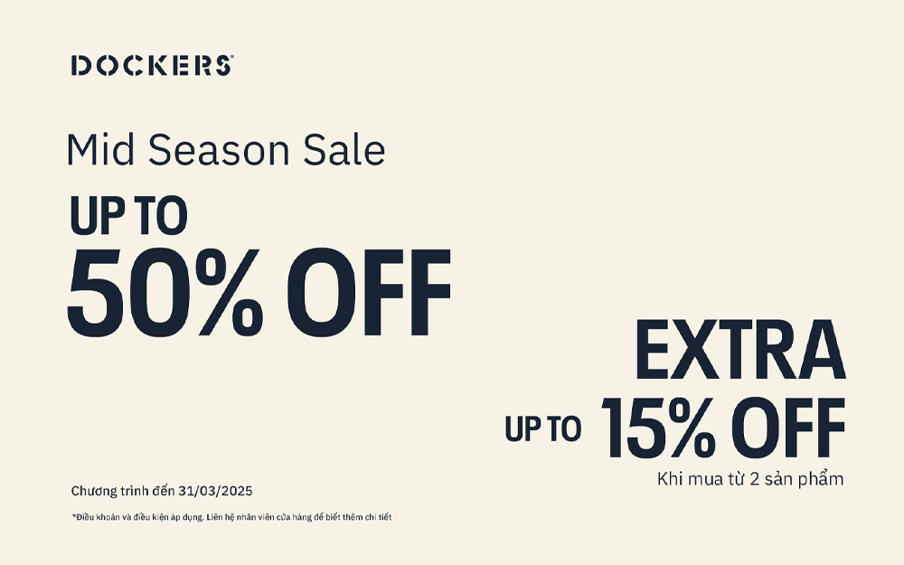 DOCKERS MID SEASON SALE - ALL THE BEST ITEMS SALE UP TO 50%