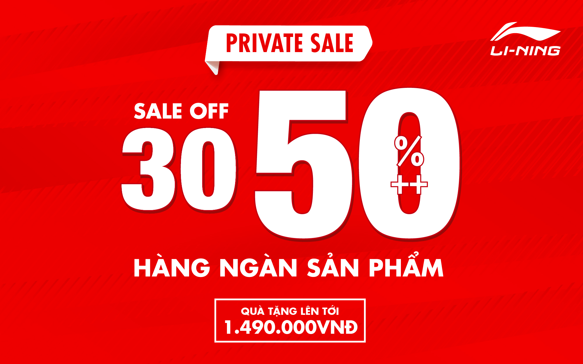LI-NING PRIVATE SALE – ƯU ĐÃI SỐC 30-50%++