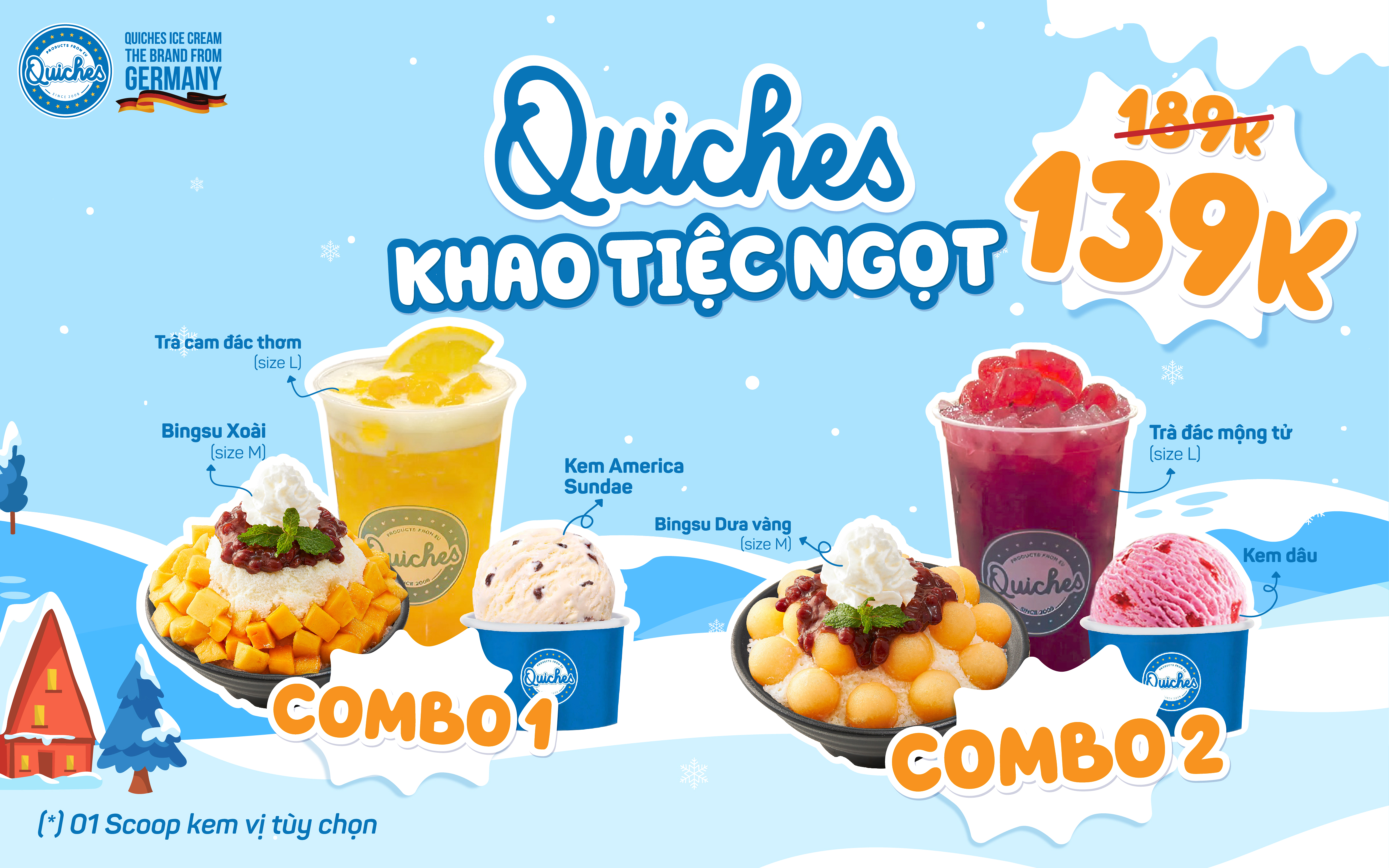 QUICHES KHAO TIỆC NGỌT – COMBO CHỈ 139K!