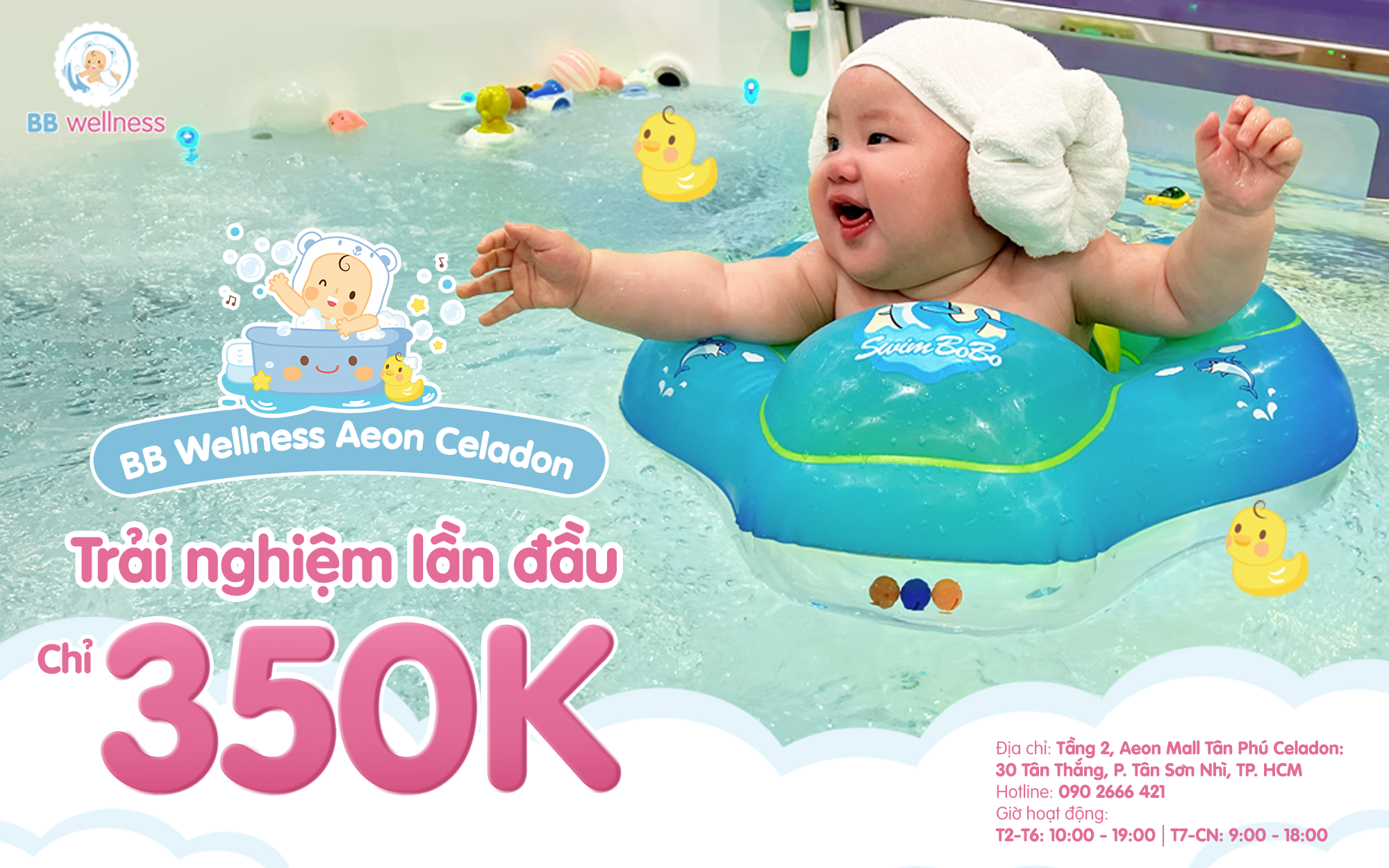 TRẢI NGHIỆM LẦN ĐẦU CHỈ VỚI 350.000 VND BÉ KHÁM PHÁ THẾ GIỚI NƯỚC TẠI SPA CHUẨN 5 SAO