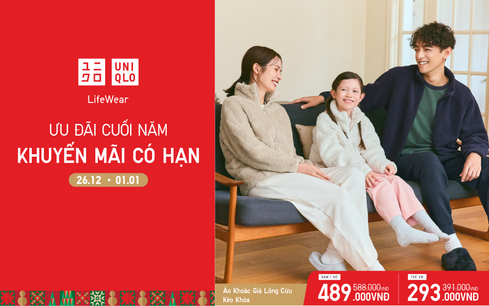 CƠ HỘI CUỐI TẬN HƯỞNG ƯU ĐÃI CUỐI NĂM TỪ UNIQLO – CHỈ TỪ 26.12 ĐẾN 01.01