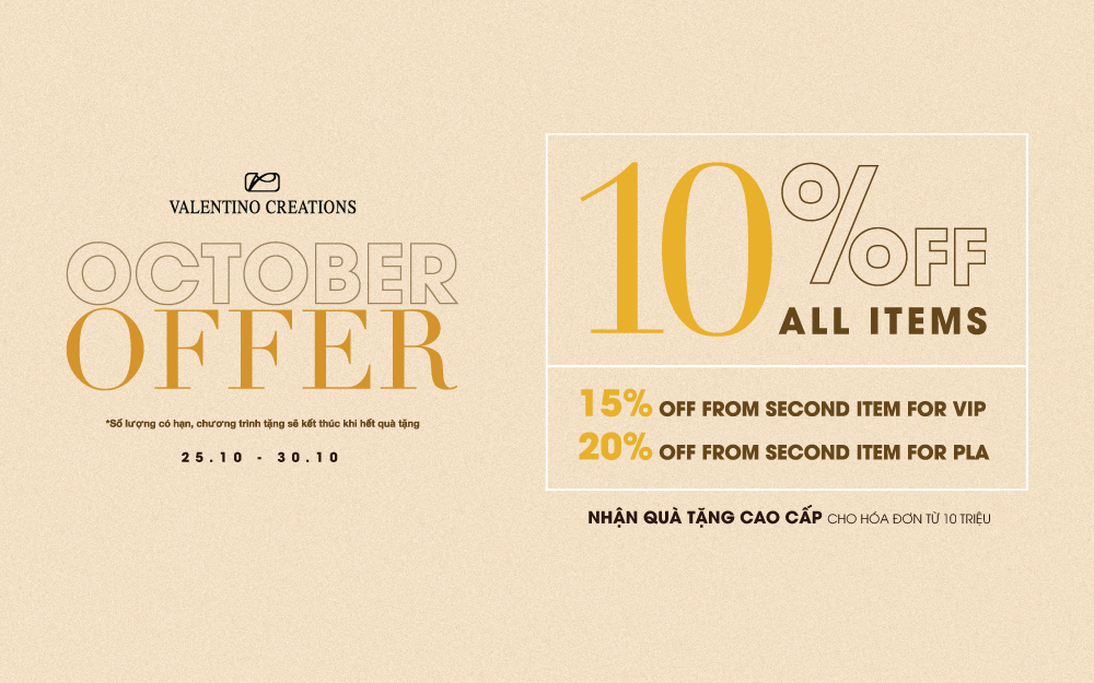 OCTOBER OFFER | 10% ALL ITEMS