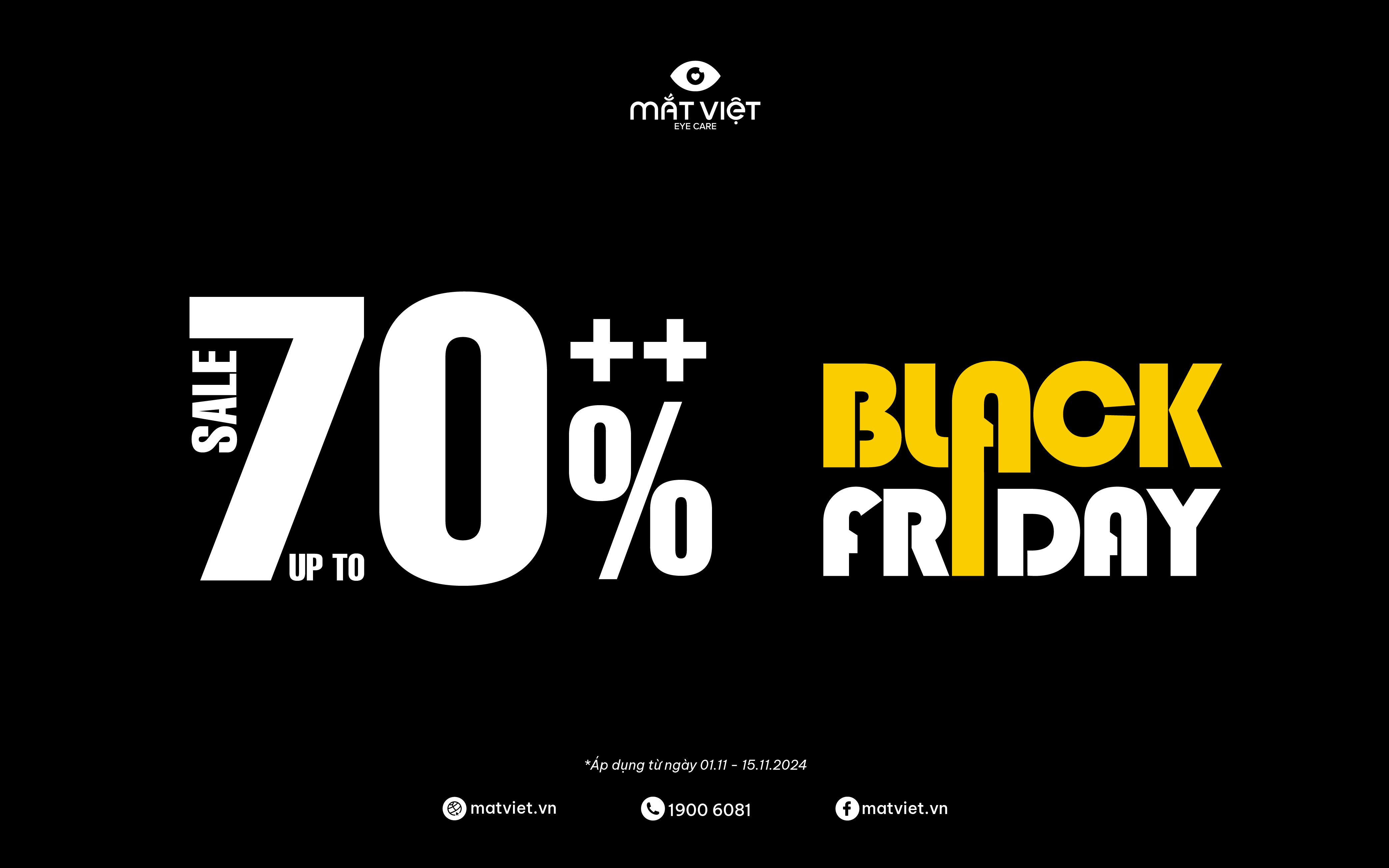 BÃO SALE HÀNG HIỆU - TRIỆU DEAL BLACK FRIDAY TẠI MẮT VIỆT