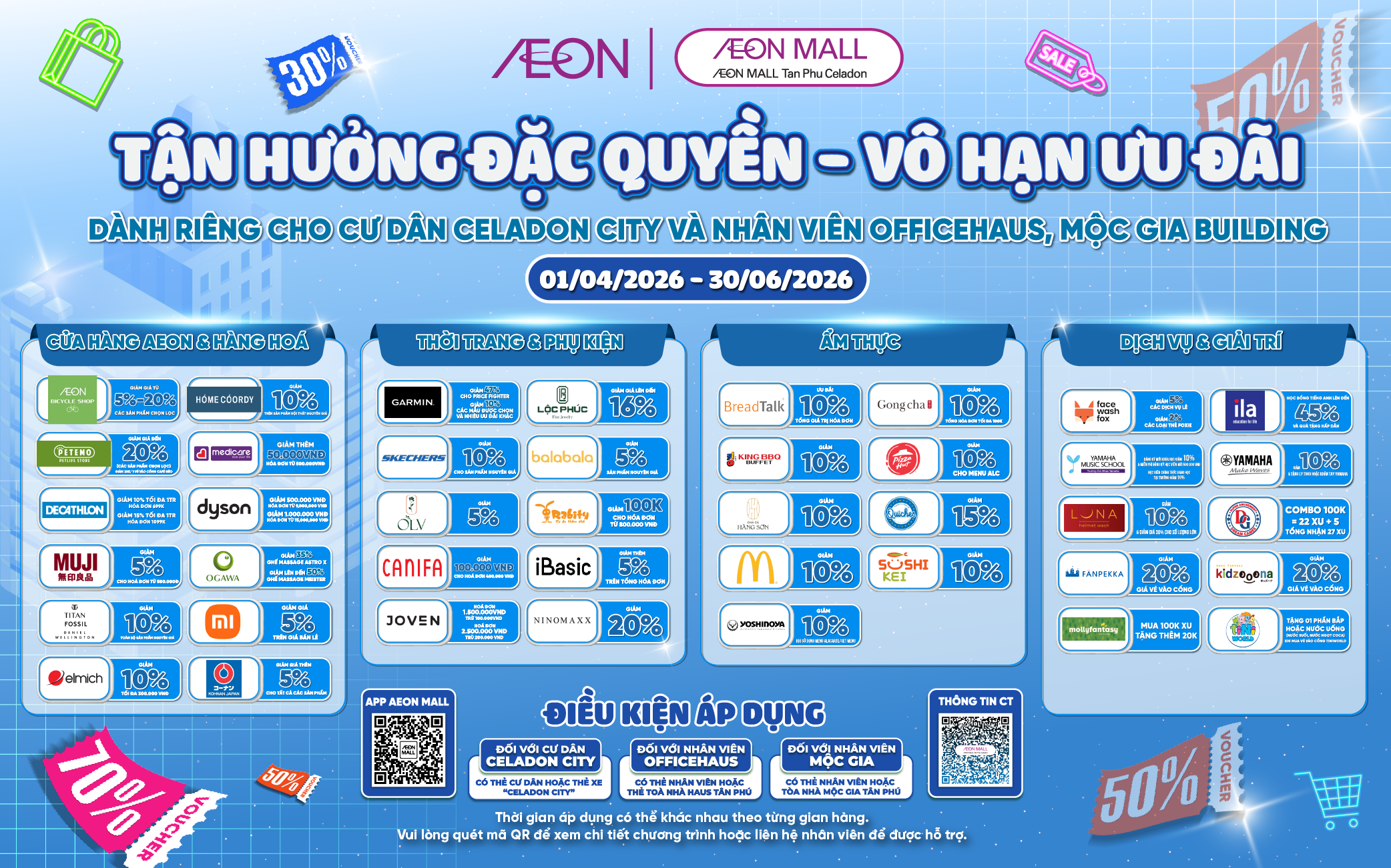 ƯU ĐÃI ĐỘC QUYỀN CHO CƯ DÂN CELADON CITY,  NHÂN VIÊN OFFICEHAUS VÀ MỘC GIA BUILDING | TỪ 01.04 - 30.06.2026
