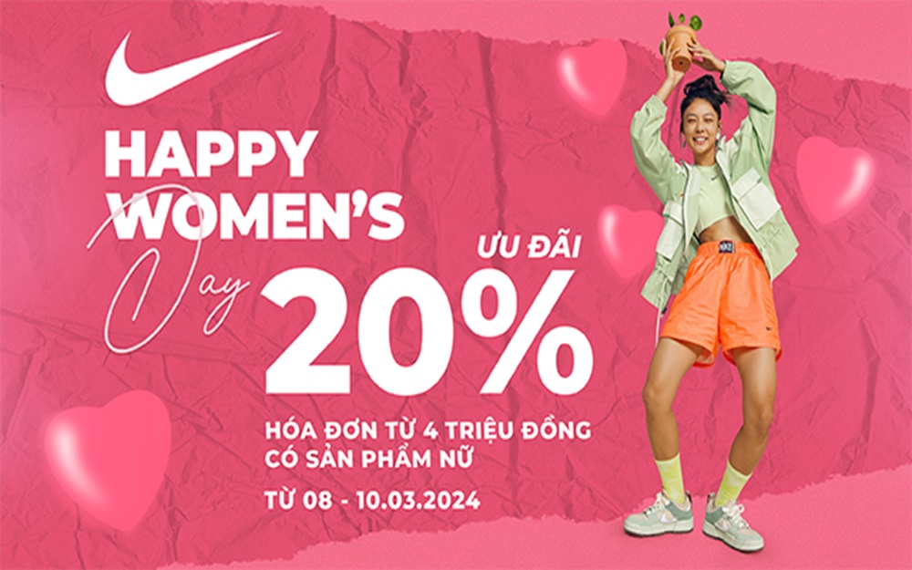 NHÂN DỊP QUỐC TẾ PHỤ NỮ NHẬN VÔ VÀN DEAL HOT TỪ NIKE