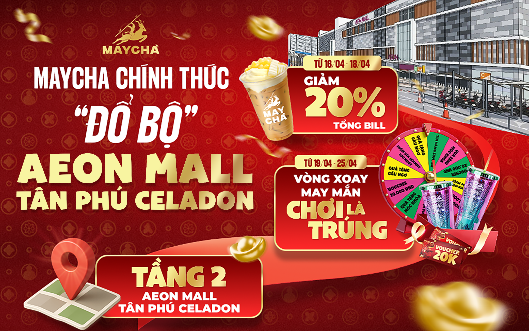 MAYCHA CHÍNH THỨC “ĐỔ BỘ” AEON MALL TÂN PHÚ CELADON!