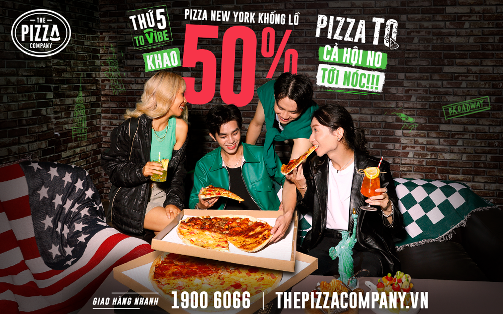 PIZZA NEW YORK TO THIỆT KHÔNG ĐÙA – SIZE XXXL 18 INCH KHỔNG LỒ