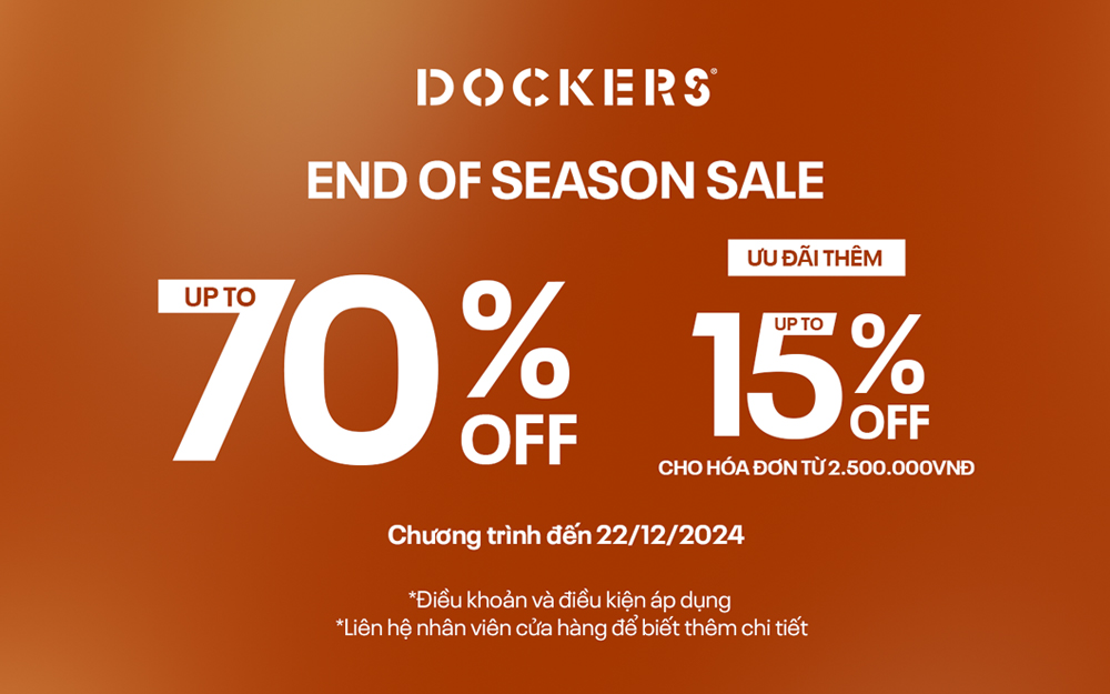 HOT!! DOCKERS END OF SEASON SALE - UP TO 70%