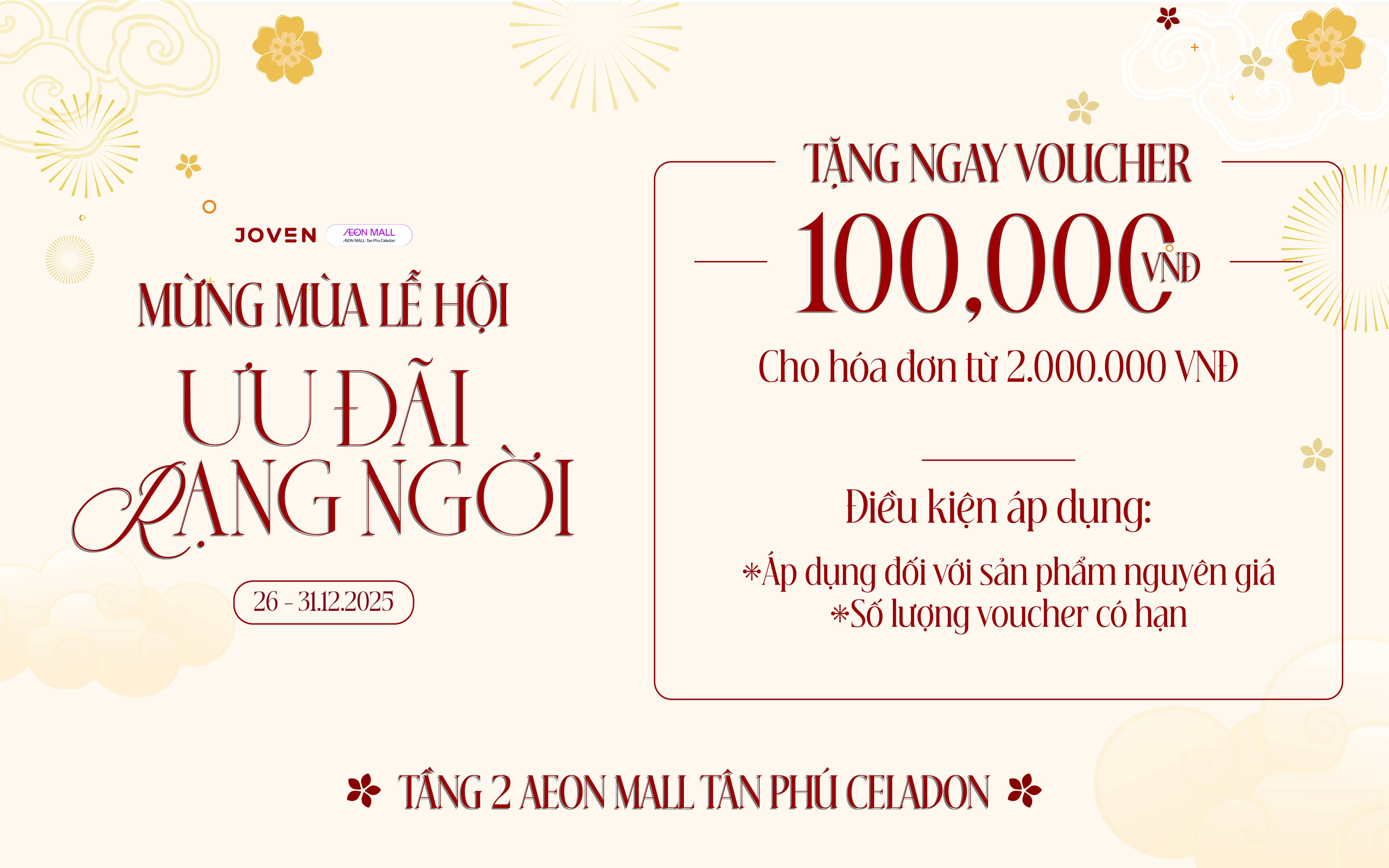 JOVEN |  RẠNG NGỜI ĐÓN LỄ HỘI CÙNG ƯU ĐÃI ĐẶC BIỆT