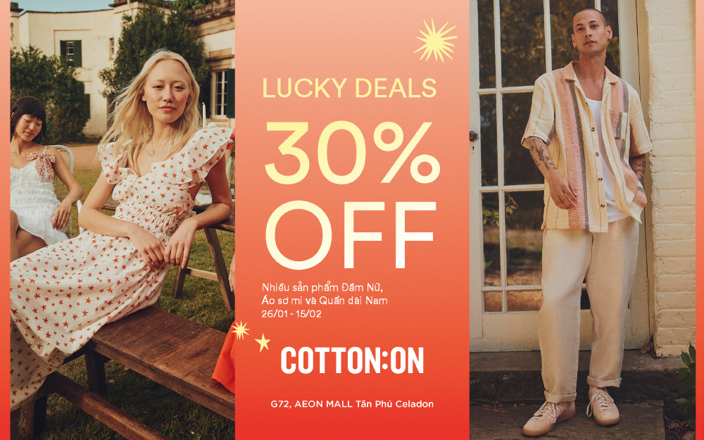 COTTON ON | LUCKY YEAR, LUCKY DEALS 40% OFF