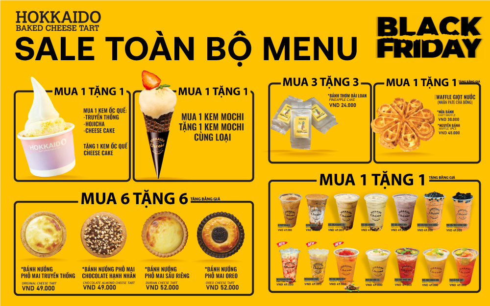 BLACK FRIDAY 29.11 HOKKAIDO SALE ĐẬM TOÀN BỘ MENU*