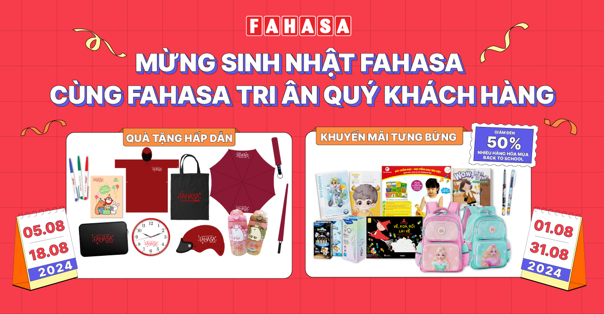 MỪNG SINH NHẬT FAHASA - CÙNG FAHASA TRI ÂN QUÝ KHÁCH HÀNG