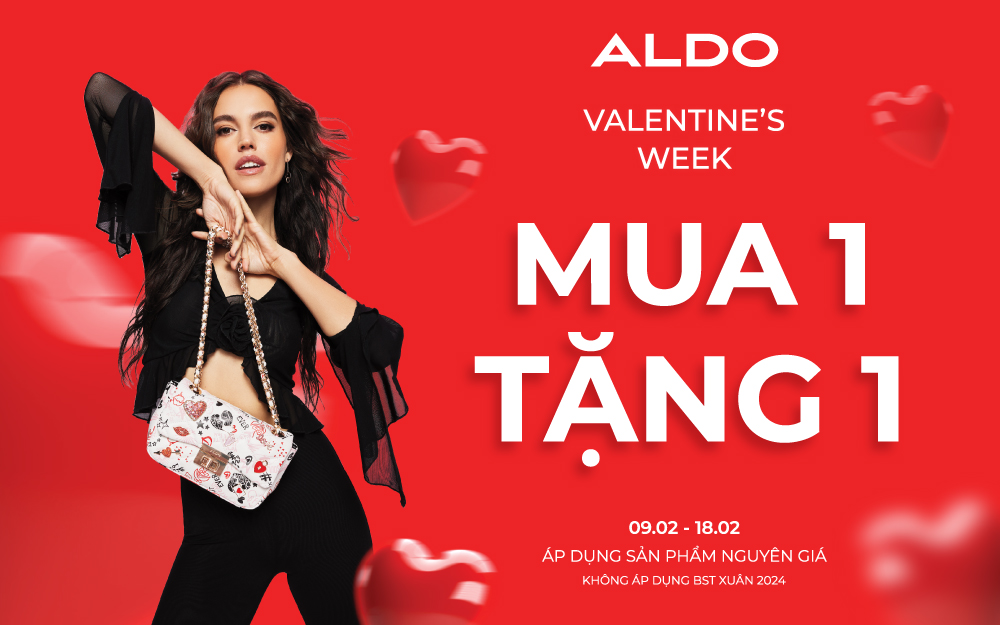 ALDO | ƯU ĐÃI VALENTINE VỚI MUA 1 TẶNG 1