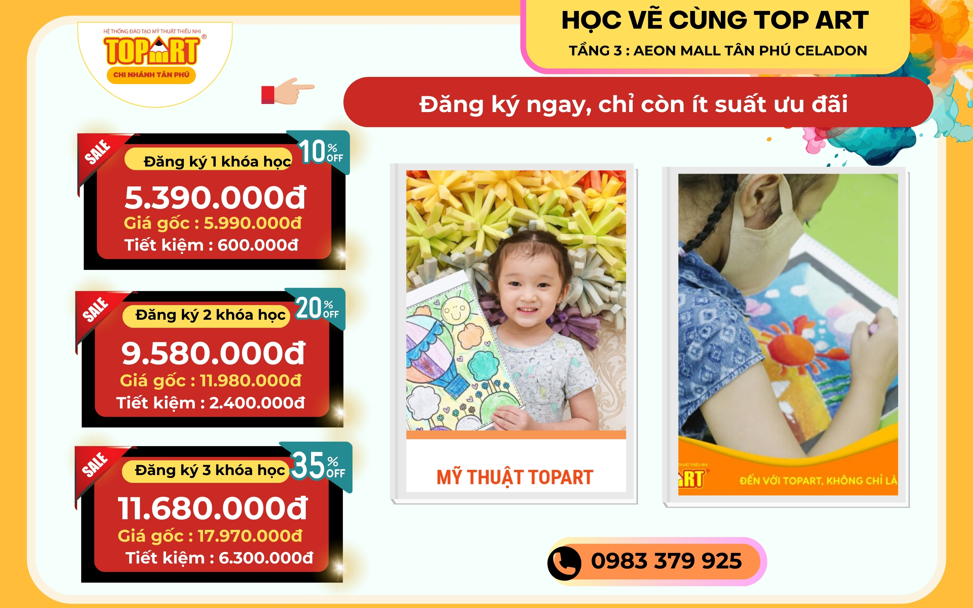 CHƯƠNG TRÌNH KHUYẾN MÃI HỌC VẼ CHO BÉ