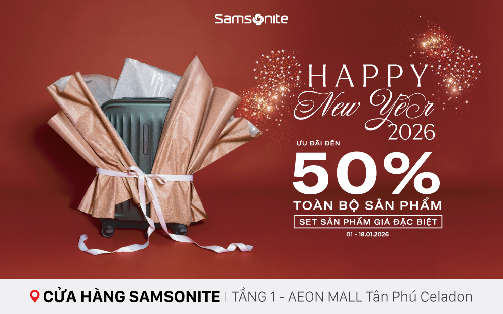SAMSONITE | ƯU ĐÃI ĐẾN 50% TẤT CẢ VALI, BALO, TÚI XÁCH