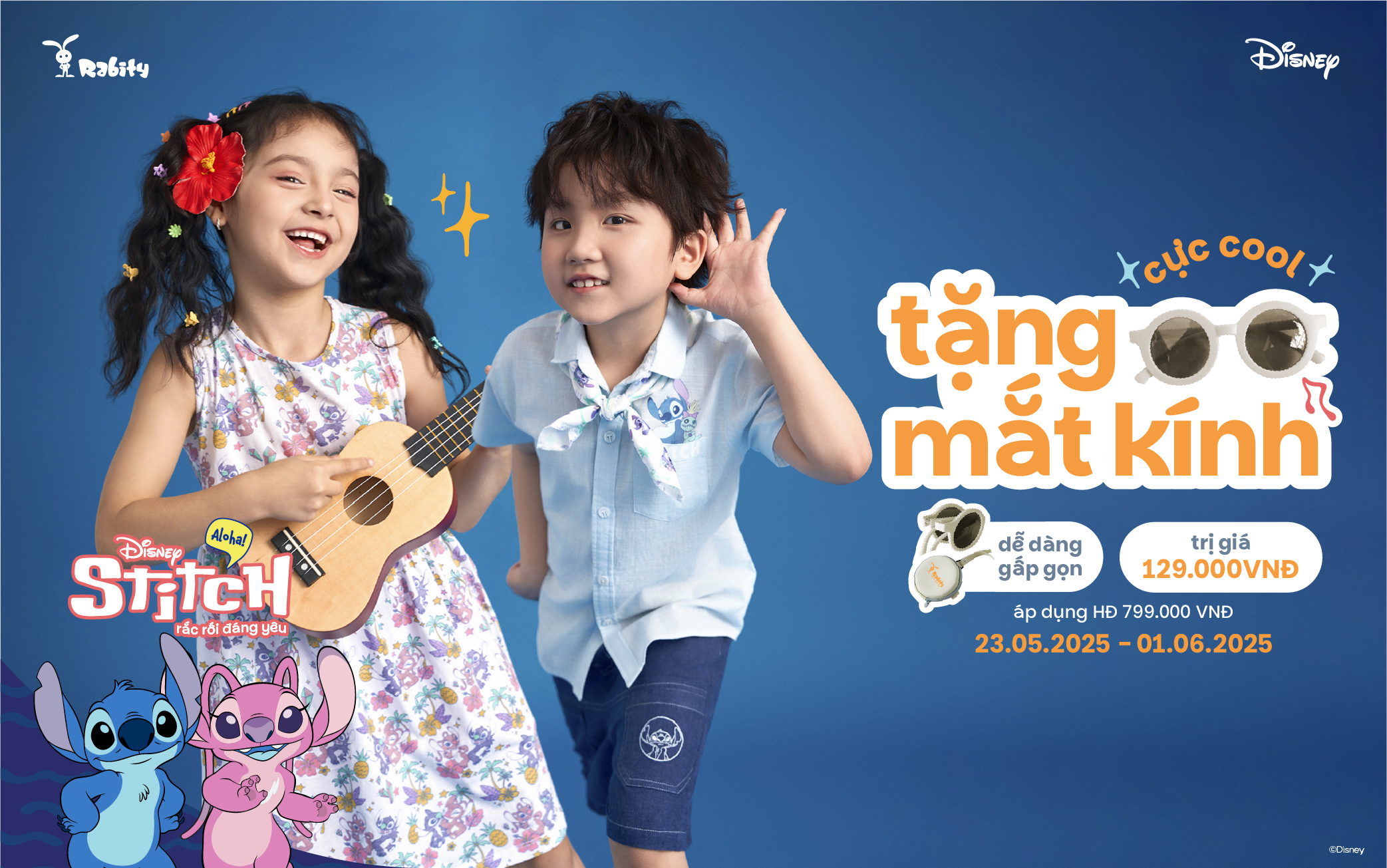 ALOHA! RA MẮT BỘ SƯU TẬP HÈ DISNEY - STITCH, THỎ TẶNG KÍNH MÁT CỰC COOL