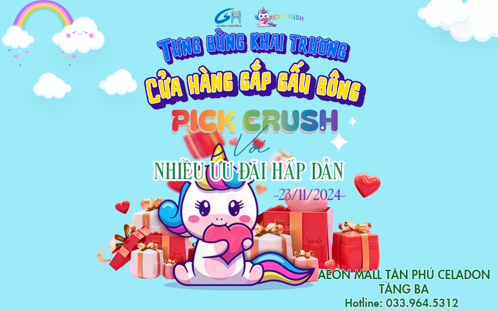 PICK CRUSH ĐÃ QUAY TRỞ LẠI TẠI AEON MALL TÂN PHÚ! HÃY ĐẾN VÀ TRẢI NGHIỆM NGAY!