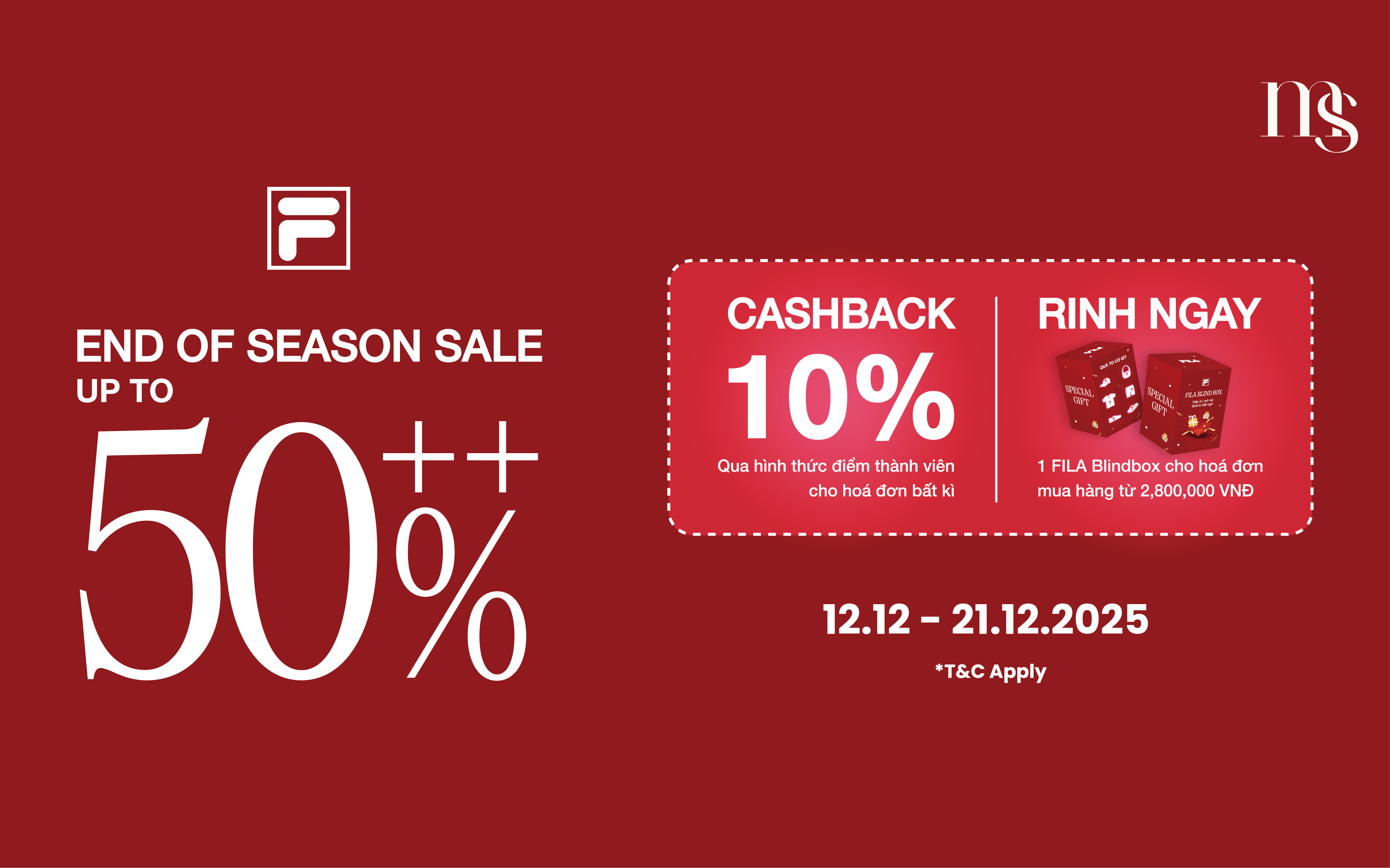 FILA | END OF SEASON SALE - UP TO 50%++