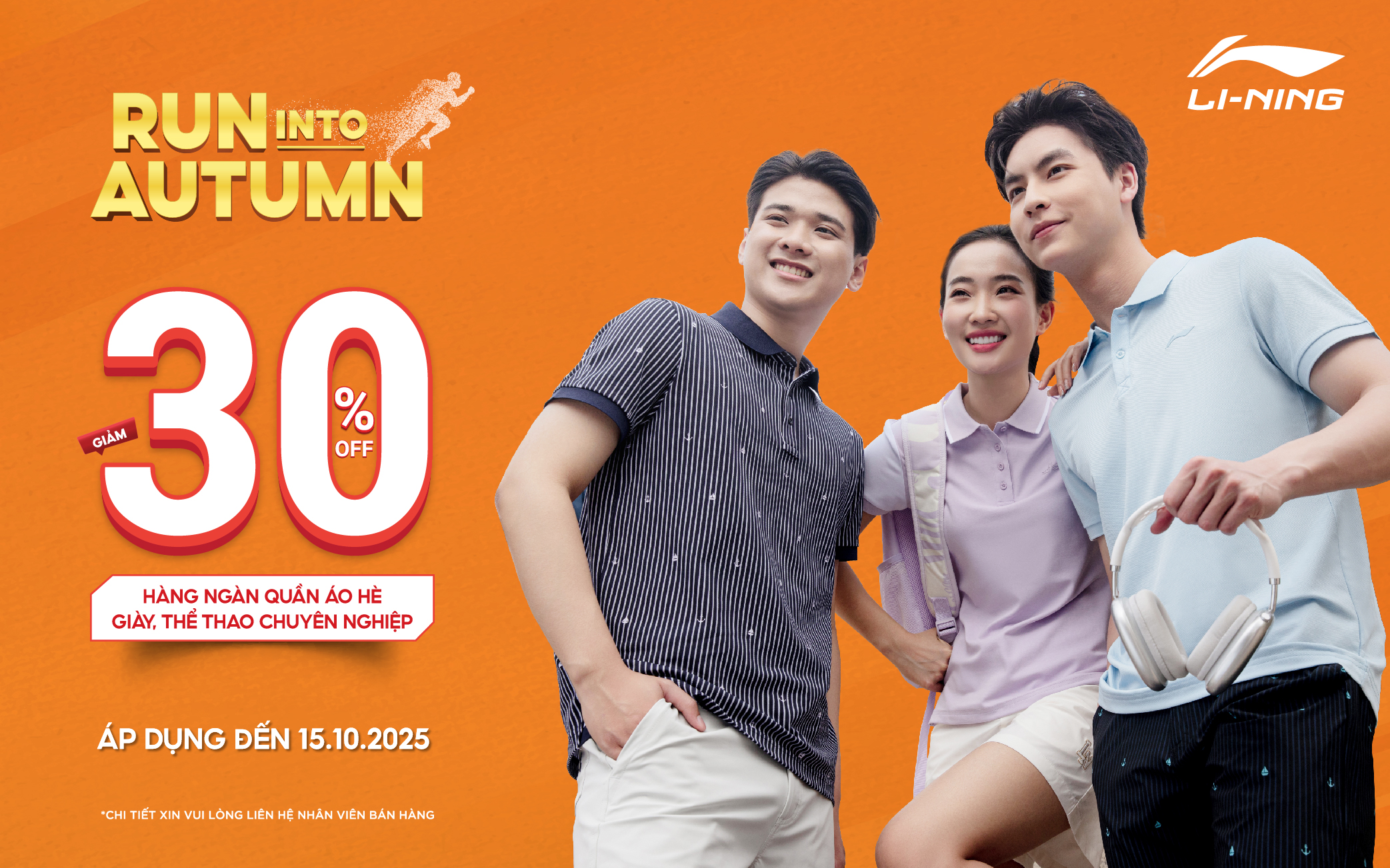 RUN INTO AUTUMN - ĐÓN THU NGÀN ƯU ĐÃI CÙNG LI-NING