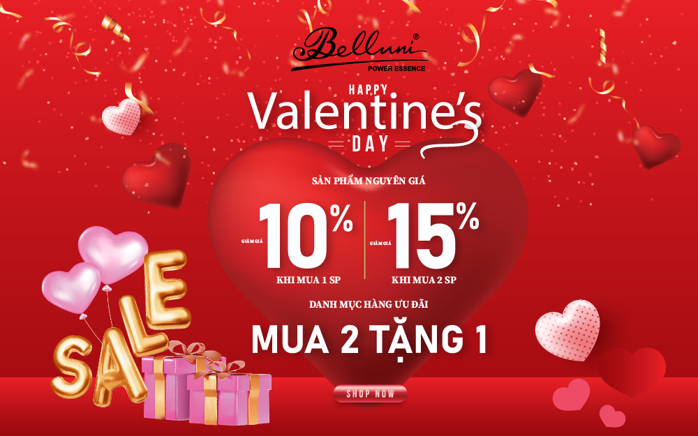 BELLUNI - ƯU ĐÃI VALENTINE NGỌT NGÀO DÀNH CHO PHÁI MẠNH