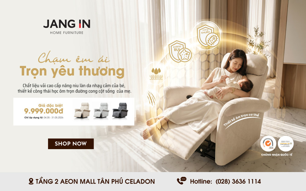 JANG IN | SOFA THƯ GIÃN CLARA – CHỈ 9.999.000 VNĐ MÓN QUÀ Ý NGHĨA DÀNH TẶNG MẸ