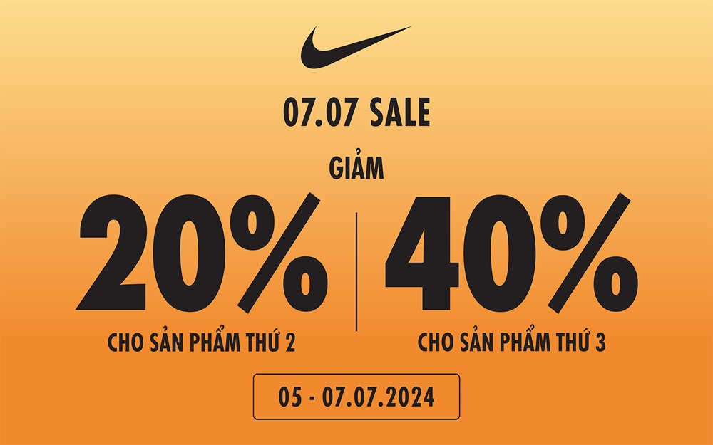 NIKE ƯU ĐÃI 7.7 - GIẢM GIÁ LÊN TỚI 40%