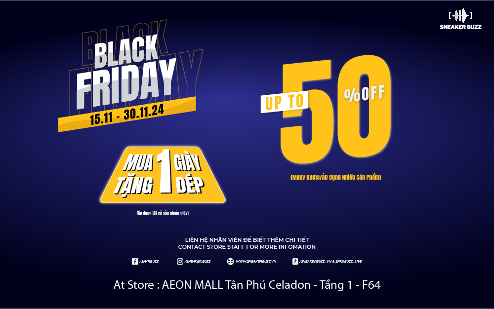 SNEAKER BUZZ BLACK FRIDAY – SIÊU SALE LỚN NHẤT NĂM!