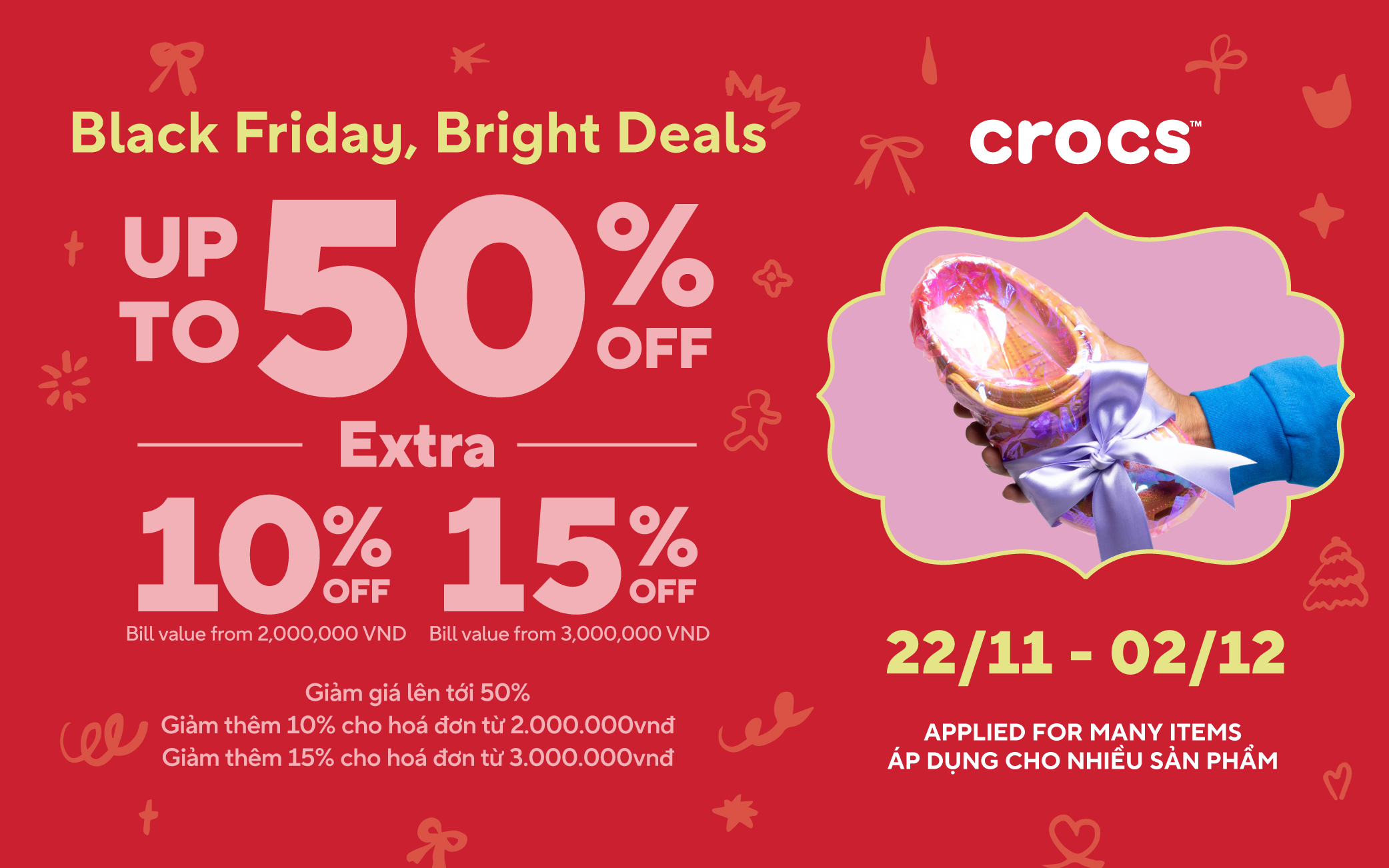 THỨ SÁU ĐEN TỐI CÙNG DEAL CROCS CỰC CHÁY!