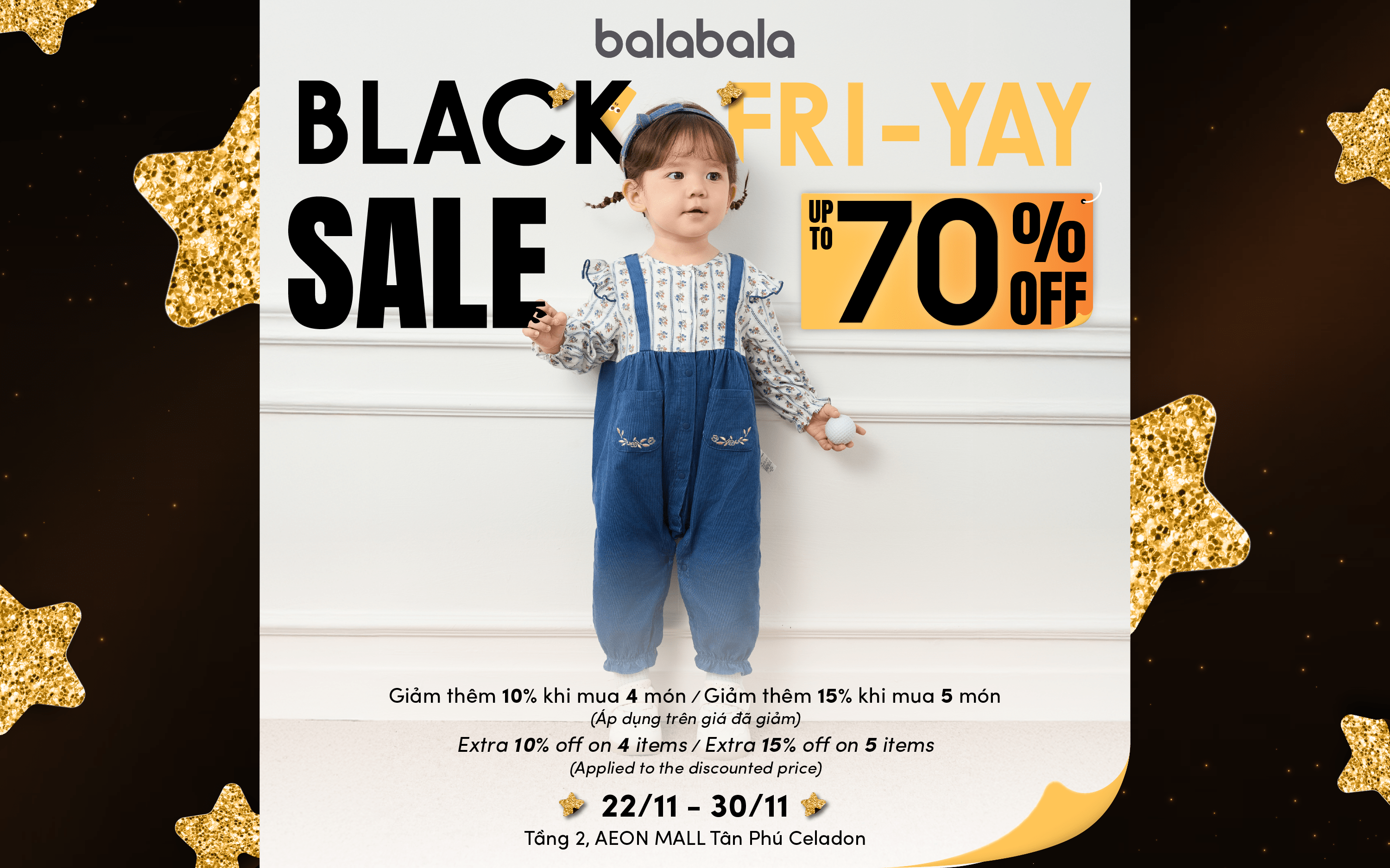 BALABALA BLACK FRI-YAY - BÙNG NỔ ƯU ĐÃI ĐẾN 70%!