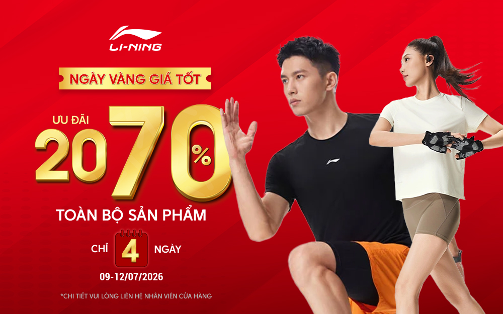 LI-NING | GOLDEN-DAYS SALE ĐÃ CHÍNH THỨC BẮT ĐẦU!