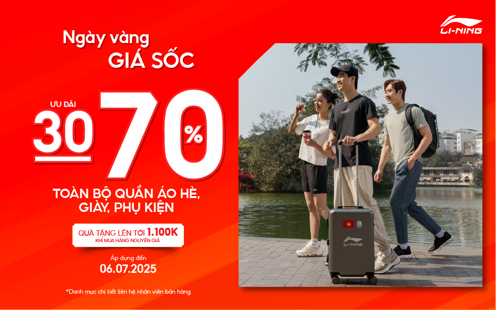NGÀY VÀNG GIÁ SỐC: ĐẠI TIỆC SALE LỚN NHẤT MÙA HÈ NÀY