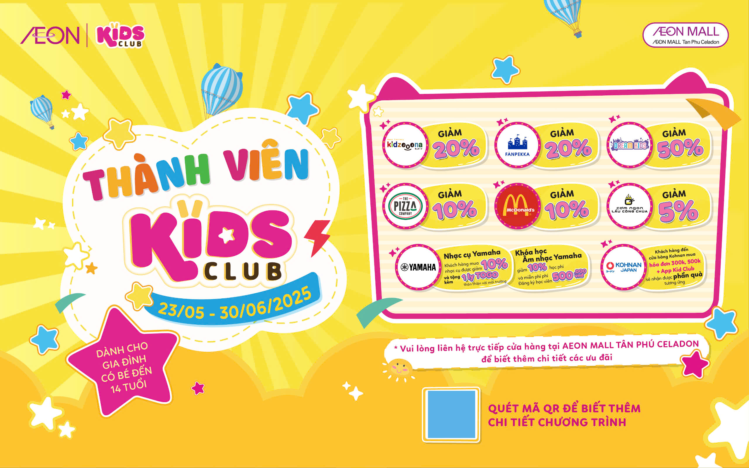 BÉ TRỞ THÀNH THÀNH VIÊN KIDS CLUB – NHẬN NGAY ƯU ĐÃI TỪ HƠN 7 THƯƠNG HIỆU